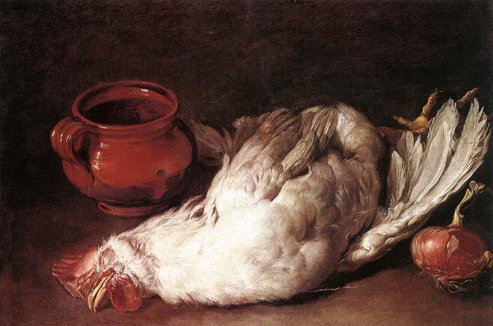 CERUTI, Giacomo Still-Life with Hen, Onion and Pot Germany oil painting art